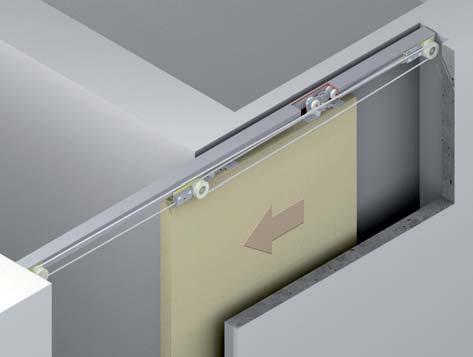 Sliding Door Fittings For Wooden Doors Linear back - running device For door weight up to 50 kg Closing mechanism 941.35.