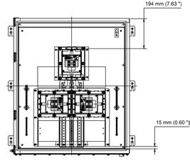 F-Frame with Main Breaker Dimensions in Millimeters (Inches) Size I