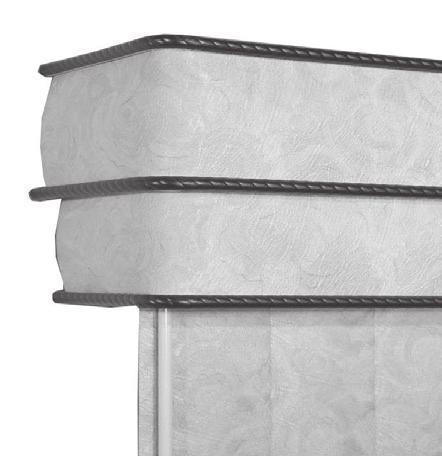 Executive Tuscany PVC valance with dust cover to block outside light and protect your blind.