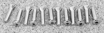 for aftermarket 1/4-20 cases Cap Acorn Timing Cover Screw Kit Chrome Allenhead screws