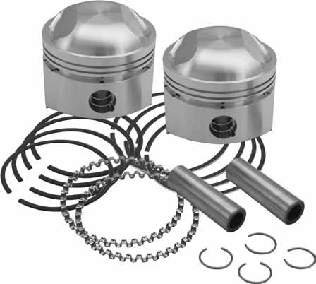 S&S Piston Kits S&S Forged Piston Kits for 1936-84 OHV BT 74 pistons fit 1936-78 74 OHV engines 80 pistons fit 1979-84 80 BT engines and may be used in mild stroker engines with 4-¼ stroke flywheels