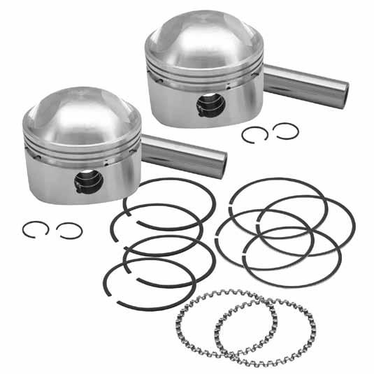 S&S Piston Kits S&S Forged Stock Bore Stroker Piston Kits 84, 86 and 88 stroker engines for 1936-84 OHV engines Forged pistons offer superior strength Modern alloys and skirted pistons for quiet