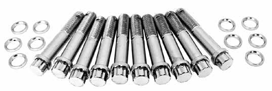 treated 7/16 12 point bolts Head Bolt Washer Kits Cad Chrome Fit U/M 5200 8488 All 48-on H-D with 7/16 bolts 10 Pk Cast Alloy Iron Replacement