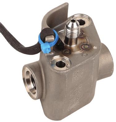 The Aftertreatment Fuel Dosing Module is mounted on the left side of the engine and contains the Aftertreatment Fuel Shutoff Valve and the Aftertreatment Fuel Pressure 1 Sensor.