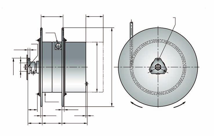 Reels EXEL 3 EXEL 3 - Flange Mounting Weight : 13 up to 25 kg approx.