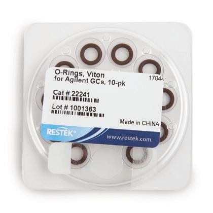 22336 Viton O-Rings For Agilent and Thermo TRACE 1300/1310 GCs Fit split (6.3 mm OD) or splitless (6.5 mm OD) liners.