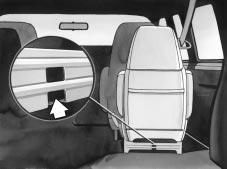 If your vehicle is a passenger van with rear seats, it is recommended that you secure a child restraint with a top strap only in the outboard positions of the second row.
