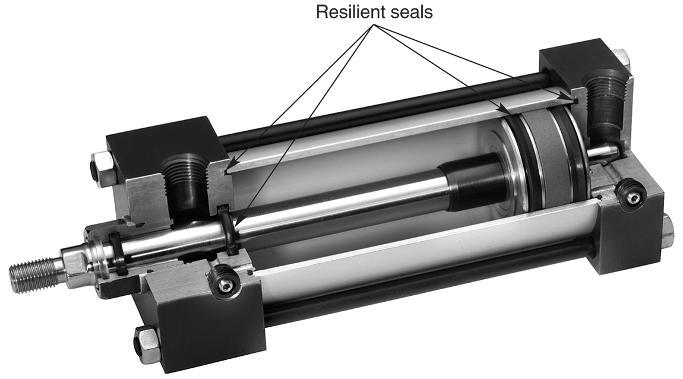 Pneumatic Cylinder Construction Resilient seals prevent both internal and external leaks IMI Norgren, Inc.