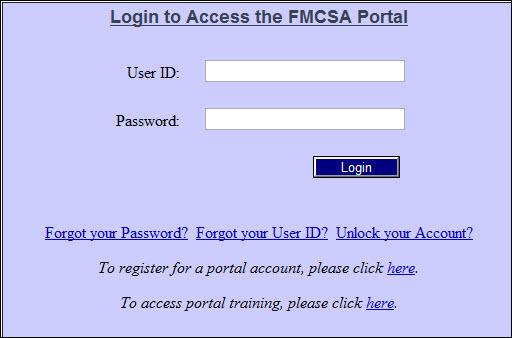 **Online Updates** Carriers can view and update their information online using the FMCSA