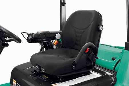 Comfortable Ride: compartment during daily checks and maintenance working long shifts or on rough surfaces Integrated Presence System (IPS): This system activates whenever the operator does not