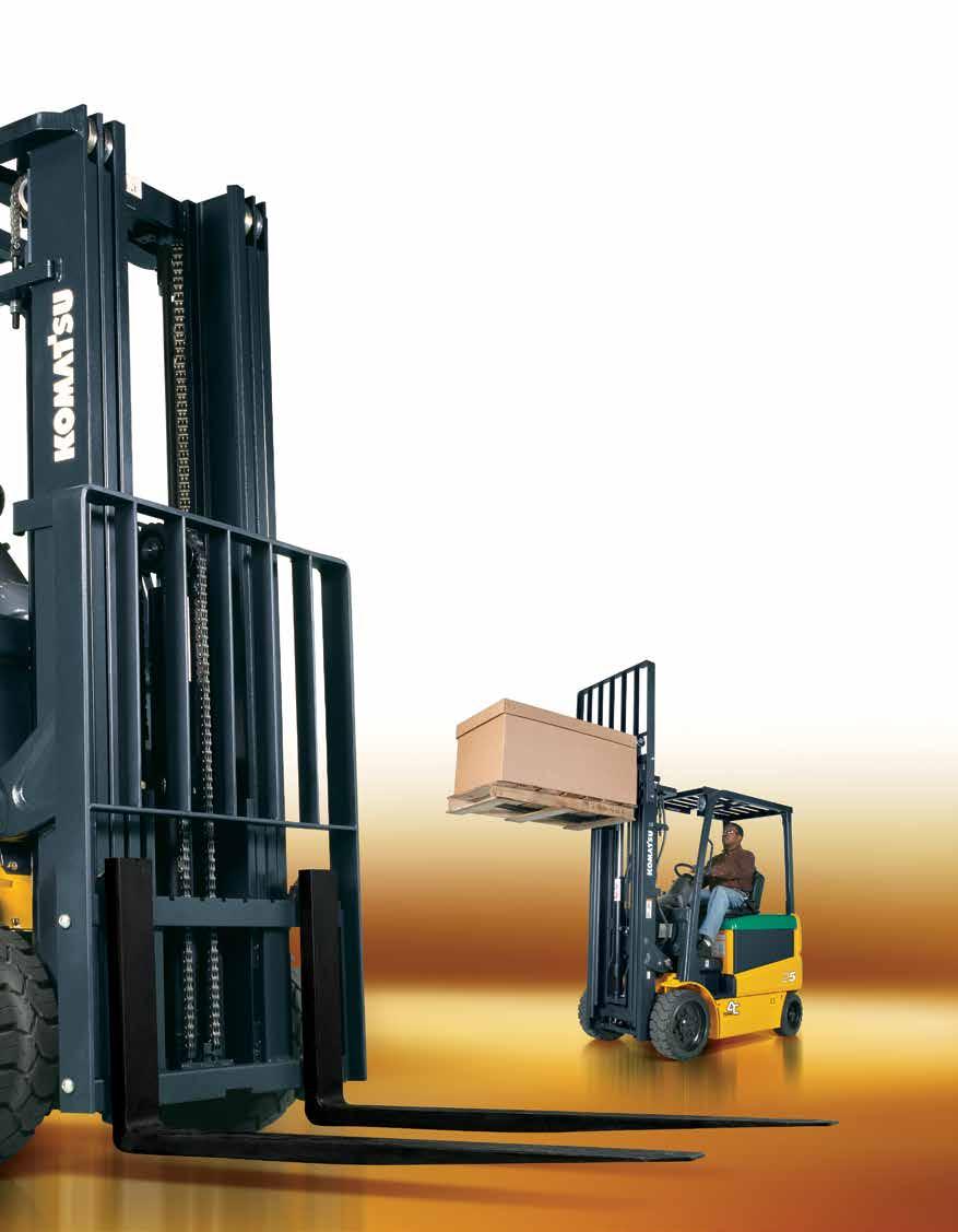 RELIABLE KOMATSU TECHNOLOGY SHARE OUR STRENGTH Komatsu Forklift users benefit from Komatsu s more than 80 years experience of engineering excellence in heavy equipment.