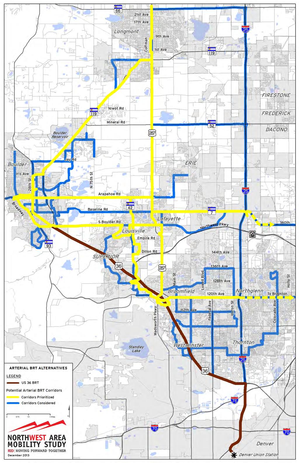 ARTERIAL BRT OVERVIEW Key Question: Could arterial Bus Rapid Transit (BRT) routes improve near-term mobility in the northwest area until rail can be built?