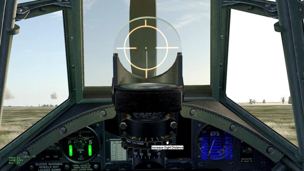 PART 5: WEAPONS AND ARMAMENT Your gun convergence is set in the loadout menu, but you still need to adjust your gunsight reticle to reflect what you ve just asked the ground crew to do.