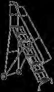 Roll & Fold Steel Rolling Ladders Mobile ladder can be folded for space-saving storage or transporting Fast, convenient access to remote, hard to reach elevated locations Tilt and roll mobility