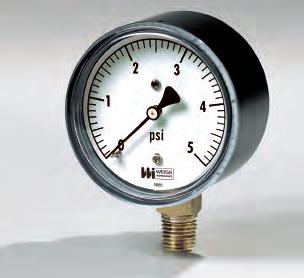Diaphragm Gauges Series DG25 U-Clamp available for panel mount applications. The Weiss Series DG Gauges are used where accuracy is required in the measurement of pressures below 10 psi.