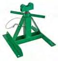 REEL JACKS CONTINUED SMALL GREENLEE SCREW TYPE (#687) Capacity: 2,500 lbs each jack Reel Diameter: 28 56 Height adjustment: 13 28 (Will fit Quad Reels at 19 axle height) Base: 15 x 15 Weight: 22 lbs
