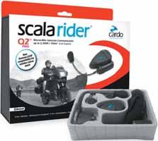 COMMUNICATION SYSTEMS 1158 21-0125 CARDO SCALA RIDER Q2 PRO Each headset features: Bike to bike intercom communication up to 2,300ft 1 A2DP compatibility with MP3 players to listen to wireless stereo