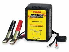 00 YUASA BATTERY CHARGER High output changing current (4 amps) High voltage capable (20 volts) designed to improve recovery of sulfated batteries 2 modes: Fast mode for quick set-up