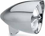 HEADWINDS HEADLIGHT HOUSINGS HEADWINDS STANDARD BULLET Features a smooth finish with a traditional clamp ring Chrome-plated Lamps, mounting blocks and bolts sold separately Spun billet aluminum