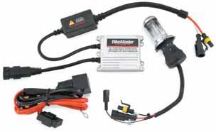 HEADLIGHTS BikeMaster H.I.D. LIGHT KITS Light output is 3 times that of a halogen bulb and 10 times that of a regular bulb Plug-n-play installation 6000K light temperature will give you the whitest