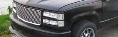 Includes chrome grille, Lower grille filler Fender extensions, billet insert and bow tie and clear corner lights ASM:GCGMC94 Grille upgrade, Fits 88-98 GMC trucks, Upgrades 88-93 trucks to