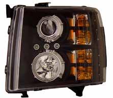 Projector Projector headlights offer different styling combined with a convex lens to project the light across a larger range, Contrary to popular misconception, projectors do not amplify the light