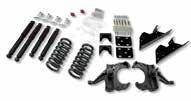 shackle kit) BEL:996ND* 2014 Silverado / Sierra 1500 ext or crew cab, 2wd 3 or 4 inch front / 5 or 6 inch rear lowering kit (With rear shocks, includes spindles, coils and