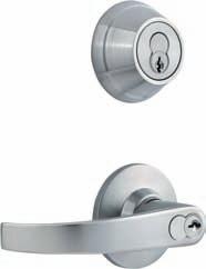 Tapered latchbolt to address warped door concerns. Certifications ANSI/BHMA A156.12-1999 Grade 2 UL/cUL listed (3-hours) for A label single door applications (4'x 8') (1.219m x 2.