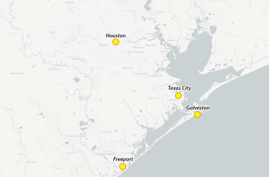 1 Introduction This report provides an overview of the four ports located within the Houston-Galveston Area Council s (H-GAC) region; Port Freeport, the Port of Galveston, the Port of Houston, and