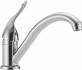 inlets with /" fittings Includes /" adapters /" max. deck thickness Straight, staggered supply tubes. gpm @ psi,. L/min @ kpa DIAMOND Valve Single Handle Kitchen Faucet LF-HDF.