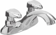 Metering Faucets model Case Price Finish Features Single Handle Metering Faucet T. Chrome T.