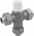 NA Thermostatic mixing valve IAPMO listed to ASSE /" compression inlets/outlets Check valves on