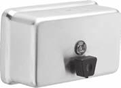 Public Washroom model Case Price Finish Features Liquid Soap Dispenser. Chrome Brass basin mounted liquid soap dispenser oz. capacity polyethelene container " spout Adjust up to " max.