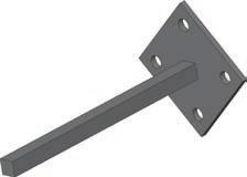 Safe-Lec 2 Conductor Web and Collector Brackets Web Brackets For mounting conductors horizontally to the web of the I-Beam. See drawing at the top of Pg. 23, 310984 Length Part No. Wt lb (kg) 10.