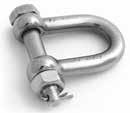 6 EYE BOLTS Load Rated Eye Bolts Aisi 316, SS-580 Eye Bolt. 6 PETERSEN SHACKLES Stainless steel D shackles.