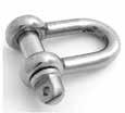 HIGH TENSILE STAINLESS STEEL D SHACKLES Manufactured from 17/4PH precipitation hardening martensitic stainless steel.