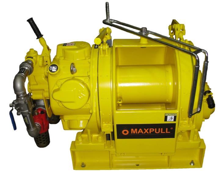 MaxPull 2.0 MT Pneumatic Operated Winch Model Load Capacity @ 1st Layer Speed Dimension Drum Brake Type Control Type Air Consumption Rated Power Oil Level Weight MP2-MA12 2.00 MT 35 mpm Length 1205.