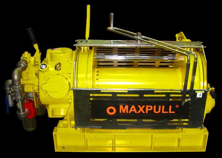 MaxPull 5.0 MT Pneumatic Operated Winch Model Load Capacity @ 1st Layer Speed Dimension Drum MP5-MA24 5.