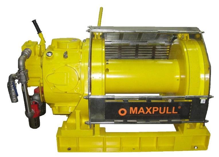 MaxPull 10.0 MT Pneumatic Operated Winch Model Load Capacity @ 1st Layer Speed Dimension Drum MP10-MA24 10.00 MT 20 mpm Length 1637.