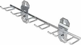 NEW s Stainless Steel LocHook Patented stainless steel LocHooks with - and 4-point interlocking tabs attach vertically or horizontally, locking to stainless steel LocBoard