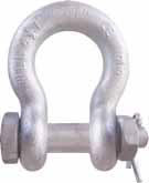 NEW s Anchor Shackles Round Pin Carbon steel bodies Alloy steel pins and traceability codes shown as permanent marking on body and pin All shackles meet or exceed Federal Specification RRC-71F, Type