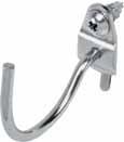 NEW s DuraHook The first true, patented, double-locking hook that fits both 1/8" and 1/4" pegboard and DuraBoard products just by changing the special LocScrews included in each pack Hooks mount
