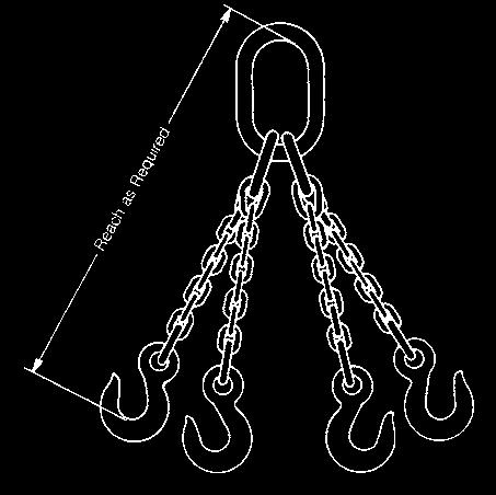 Cam-Alloy Chain Slings Quadruple Type: Q SLINGS Chain Nominal Material Type QOS Type QOG Type QOSL Oblong Master
