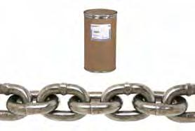 Sweep Chain - Drums CHAIN Produced Specifically for Scallop and Oyster Dredging Thru Hardened for Wear Resistance Hallmarking: CC and USA Proof Tested Design Factor: 4 to 1 d in Drums, Order Unit is