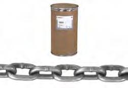 13 in 22300 lb 100 ft 446 lb * Item is Made to Order Beacon Fishing Chain Standard Material: Heat Treated Carbon Steel Standard Finish: Bright (Brt) Proof Tested Hallmarking: CB and USA Uses: