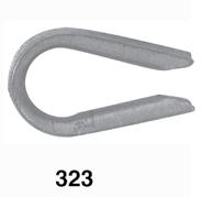 Wire Rope Clips and Thimbles If Used on Coated Cable, Remove the Coating From the Assembly Area Follow Assembly Instructions Figure 3300 1/16 in T7670409 192586 Wire Rope Clip 3300 1/8 in B7675109