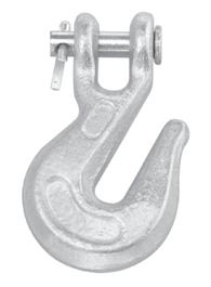 Eye Grab Hooks, Grade 43, (Import) Grade 43 Forged Steel Grab Hooks Are Designed to Grab a Chain Link and Hold it in Place ACCESSORIES UPC Hook Shelf Case Style Finish 1/4 in T9001424 222139 Eye Zinc