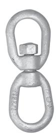 Swivels Campbell carbon swivels are all drop-forged and normalized. They meet the design requirements of Federal Specification RR-C-271. Galvanizing is to ASTM A153 specification.