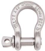 100 SECTION 5-FITTINGS &BLOCKS Crosby Alloy Screw Pin Anchor Shackles G-209A Alloy Screw Pin Shackle Screw pin anchor shackles meet the performance requirements of Federal Specification RR- C-271DF