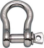 Stainless Steel Fittings SECTION 5-FITTINGS &BLOCKS 149 316 Stainless Steel Forged Anchor Shackle Item Stock Diameter Pin Diameter WLL 1021600182 1/4 5/16